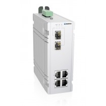 Industrial 6-port managed Ethernet switch,-10 °C to 60 °C of operating temperature, dual DC power in