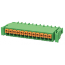 Compact PCB plugwith latching flange, 4Pol, 3.5 Pitch, green