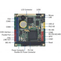 PC/104, Vortex86DX 800Mhz, 256MB DDR2, -20°C ~ +70°C, CF socket