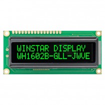 VATN LCD 16x2 Character Display, 66x16mm, Green, Blue, Red, White or Y-G, built in Controller ST7066