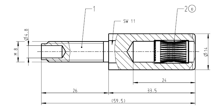 Lamellenbuchse ø 8 mm für Löt-Schraubanschluss