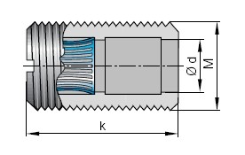 Lamellenbuchse ø 6 mm durchgehend offen