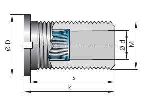 Lamellenbuchse ø 6 mm durchgehend offen