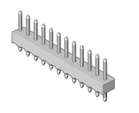 Stiftleiste 1-reihig Raster 2.54mm gerade 30-pol