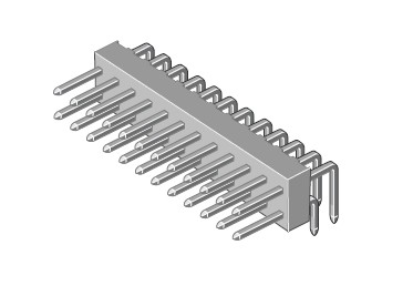 Stiftleiste 2-reihig Raster 2.54mm abgew. 24-pol