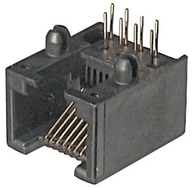 6 pol. Löt abgewinkelt, Low Profile, 6µ" Au