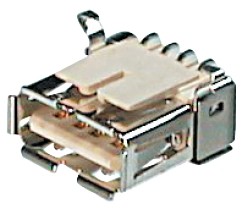 USB, Typ A, SMD, gewinkelt / Tray