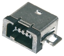 USB, Typ B-Mini, 4 pol. SMD, H-Bauform