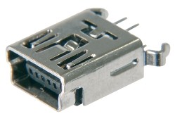 USB, Typ B-Mini, 5 pol. SMD, Top Entry