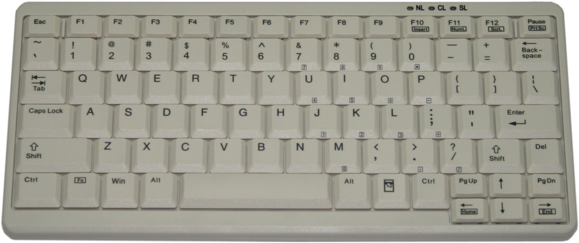 Industry 4.0 Mini Notebook Style Keyboard USB White, French layout