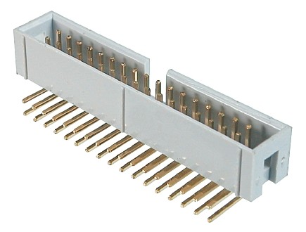 10 pol. Löt 2,54x2,54 abgewinkelt GS III