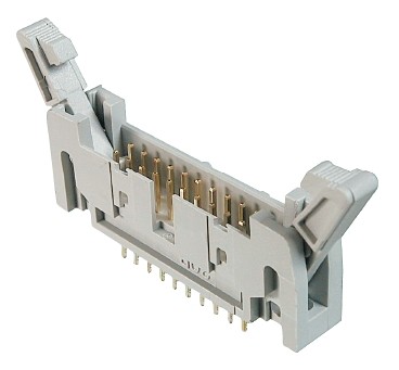 10 pol. Löt 2,54x2,54 ger. ohne Ver-Clip GS III