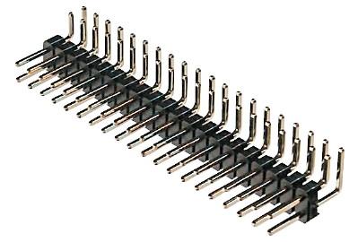 10 pol. Löt abgew. Pin 7,0mm 2,54 /zweir 