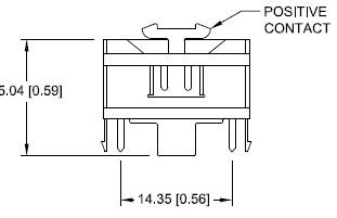 Batteriehalter für CR1632 vertikal