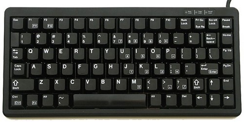 CHERRY Keyboard COMPACT USB+PS/2 schwarz US Layout o.WIN Keys