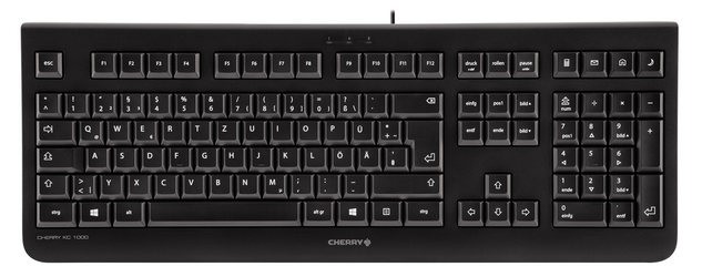 CHERRY Keyboard KC 1000 USB schwarz US/€ Layout