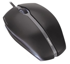 CHERRY Mouse GENTIX USB corded optical schwarz illuminated 3 buttons