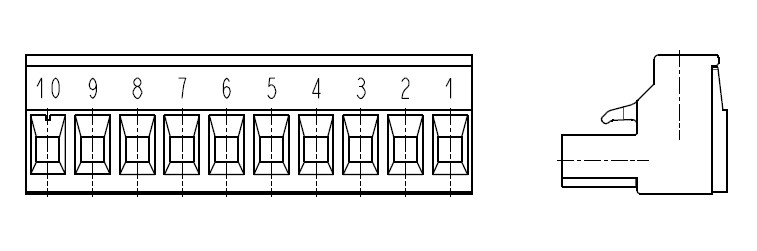 PC-Schraubklemme, anreihbar, 10 pol., RM 5.00mm