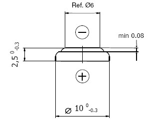 Lithium-Batterie 3V/30mAh, Bulkversion