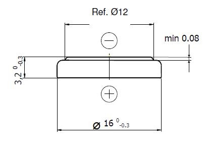 Lithium-Batterie 3V/125mAh Industrial SM Ableiter