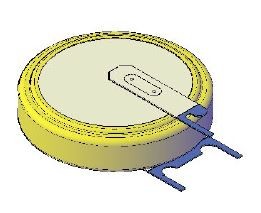 Lithium-Ion Knopfzelle CR2430 3,7V/550mAh mit tabs stehend verpolsicher