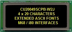 VFD Module 20x4Ch. low pwr. wide temp.