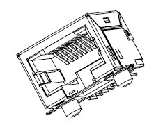 RJ45-Verbinder, 8-pol, SMT 