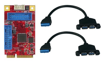 mPCIe to 4x USB3 Wide Temp.