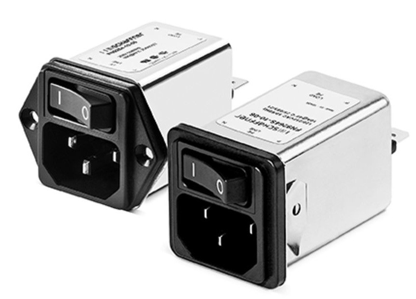 IEC with Dual Pole Switch 250VAC, 2A, Faston