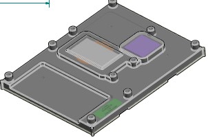 Heatspreader for COMe-bSL6/COMe-bKL6/COMe-bCL6 Cu-core, threaded mounting holes