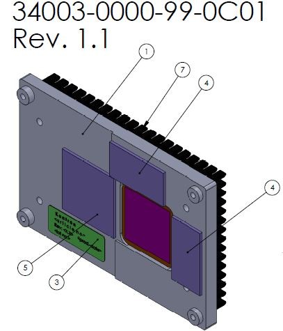 Heatspreader for COMe-mTT10, slim passive thread