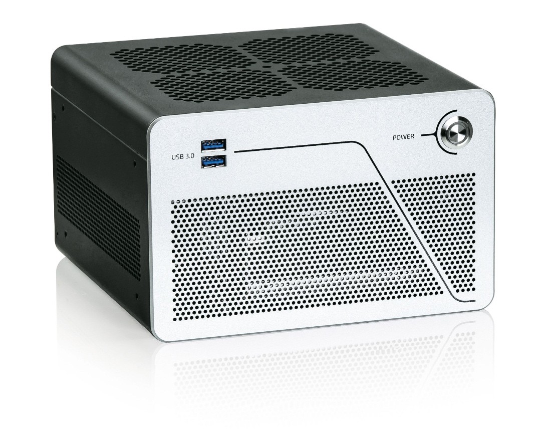 Box-PC with Intel i3-9100E 4x 3.1GHz; 8GB DDR4-2666; 256GB M.2 SSD; Wifi; NVIDIA Quadro P620 