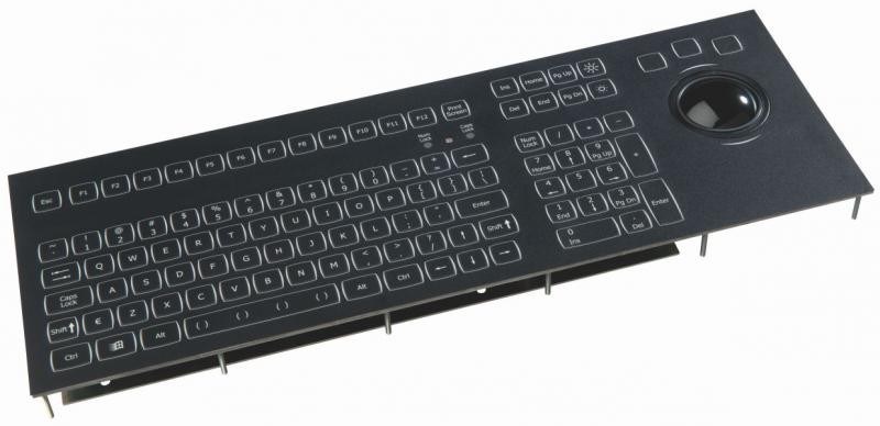 Keyboard with Trackball 50mm IP65 panel-mount PS/2 US-Layout