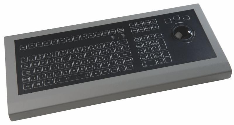 Keyboard with Trackball 50mm IP65 enclosed USB US-Layout