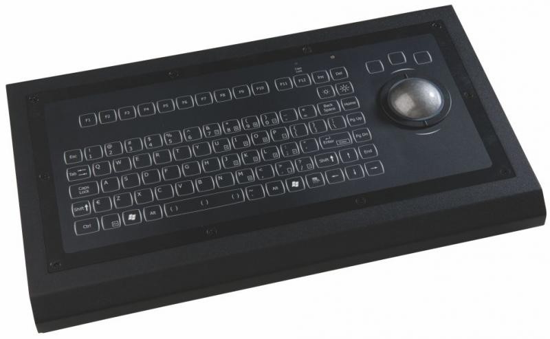 Keyboard with Trackball 50mm IP67 enclosed USB German-Layout