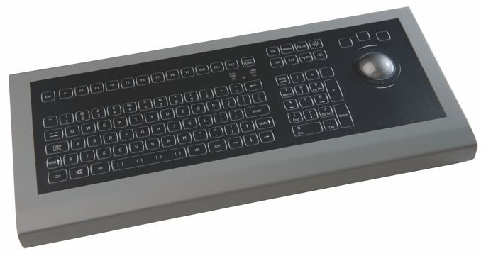 Keyboard with Trackball 50mm IP67 enclosed USB US-Layout