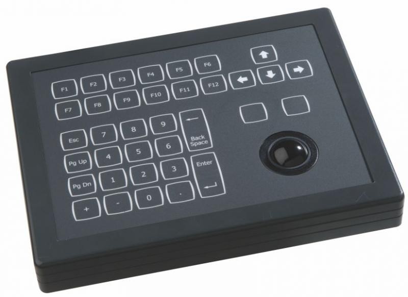 Keyboard with Trackball 25mm IP65 enclosed USB