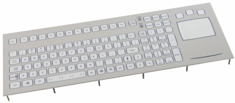 Keyboard with Touchpad IP67 panel-mount USB German-Layout