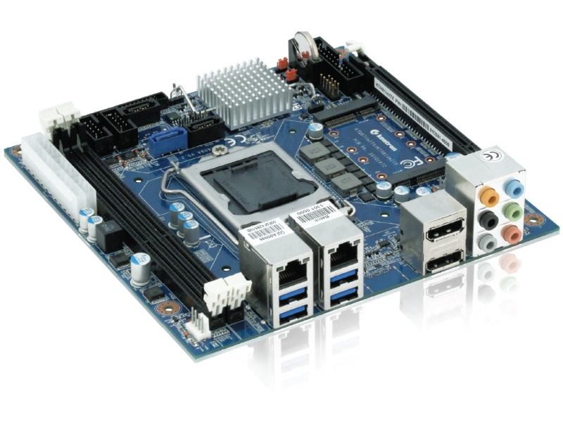 KTH81/mITX, 2x USB 3.0, 4x USB 2.0, 1x 6Gb/s SATA+ 2x 3Gb/s SATA, 2x GBLAN , 2x Display Ports