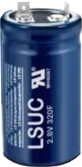 LSUC002R8L0360EM Ultracap 2.8V 360F Low ESR  Lug 2 Terminal