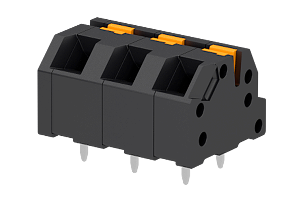 PC-Federklemme, 08 pol., RM 5.0mm 45°, STH