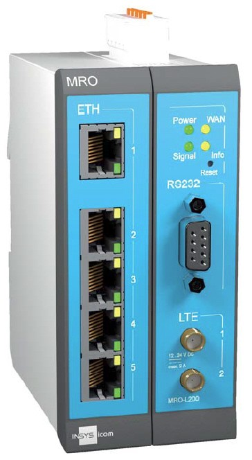 Industrial Cellular Router with NAT,VPN,Firewall,5 LAN Ports, 4G/LTE,3G,2G
