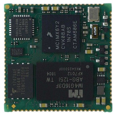 SOM with NXP single core i.MX6 ULL Y2 processor, 256 MB DDR3L and 256 MB SLC NAND Flash, -40..+85°