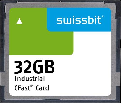Ind. CFast Card, F-800, 32 GB, SLC Flash, -40°C to +85°C