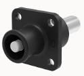 black, 25 mm², 1500V, 120 A, Crimp, IP67