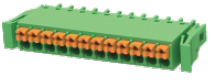 Compact PCB plugwith latching flange, 4Pol, 3.5 Pitch, black