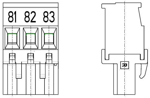 PC-Schraubklemme, anreihbar, R, 03 pol. RM 5.00mm