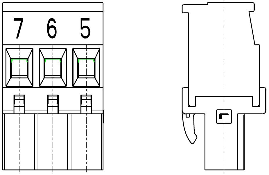 PC-Schraubklemme, anreihbar, L, 03 pol. RM 5.00mm
