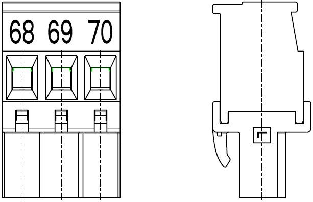 PC-Schraubklemme, anreihbar, L, 03 pol. RM 5.00mm