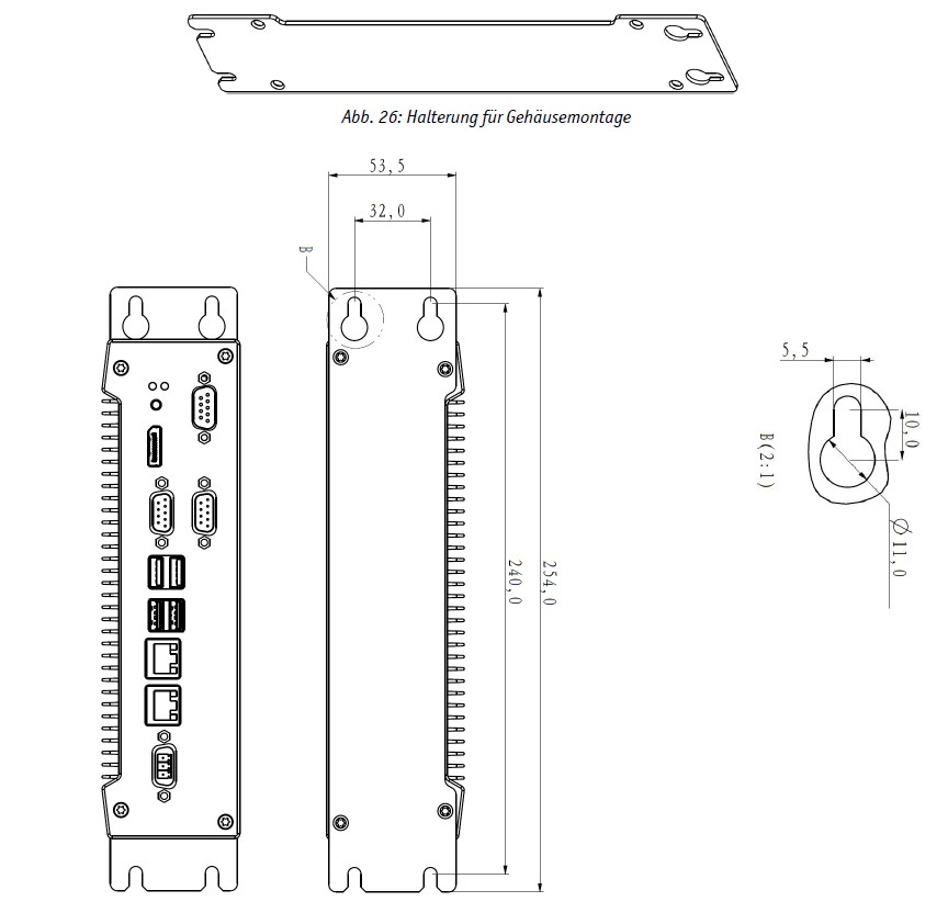 Bracket for Vertical Cabinet Mounting of KBox-A101